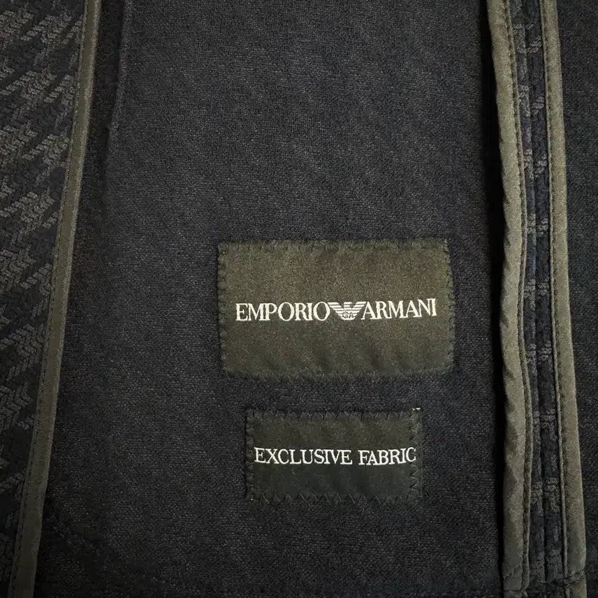 [BUNJANG] EMPORIO ARMANI Houndstooth Blazer / EMPORIO ARMANI 엠포리오알마니 네이비 하운드투스 블레이져 48