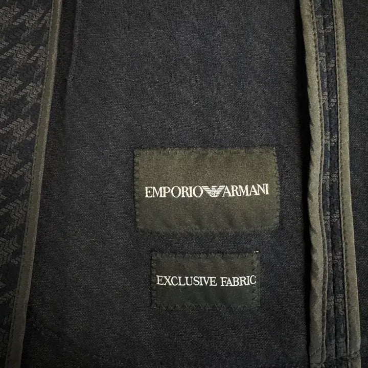 [BUNJANG] EMPORIO ARMANI Houndstooth Blazer / EMPORIO ARMANI 엠포리오알마니 네이비 하운드투스 블레이져 48