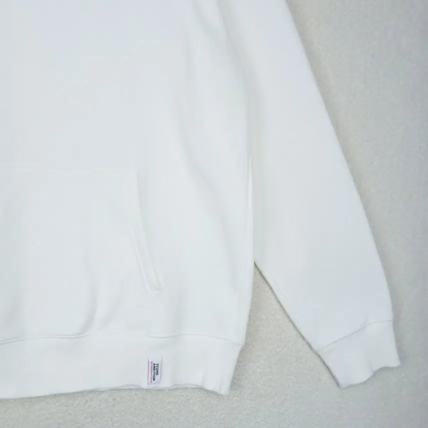 [BUNJANG] TATE White Hoodie (Size 100) / TATE 남성 화이트 무지 후드티(100)