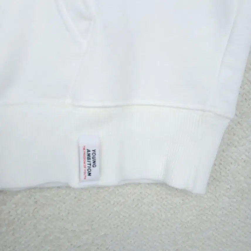 [BUNJANG] TATE White Hoodie (Size 100) / TATE 남성 화이트 무지 후드티(100)