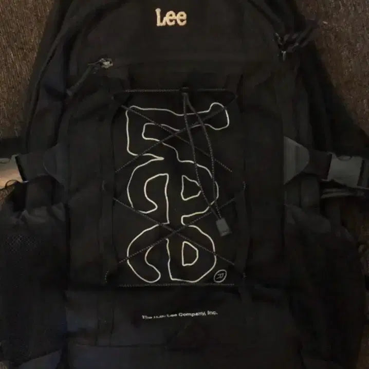 [BUNJANG] Lee Cordura Big Twitch Logo Backpack Black / 리 LEE 코듀라 빅 트위치 로고 백팩 가방 블랙 (남여공용)
