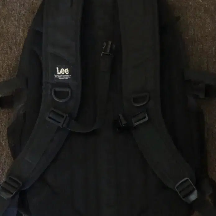 [BUNJANG] Lee Cordura Big Twitch Logo Backpack Black / 리 LEE 코듀라 빅 트위치 로고 백팩 가방 블랙 (남여공용)