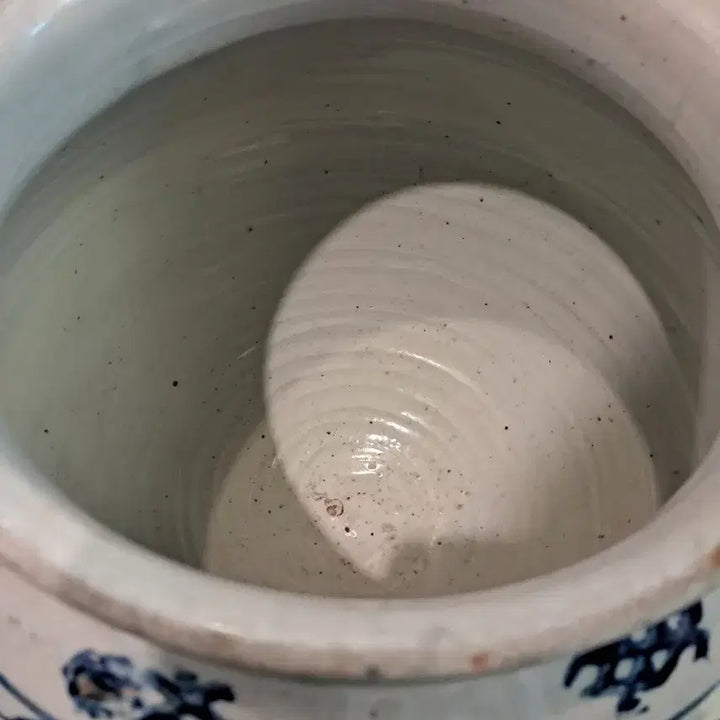[BUNJANG] Joseon Dynasty Celadon Porcelain Jar / 조선백자  초화문 항아리