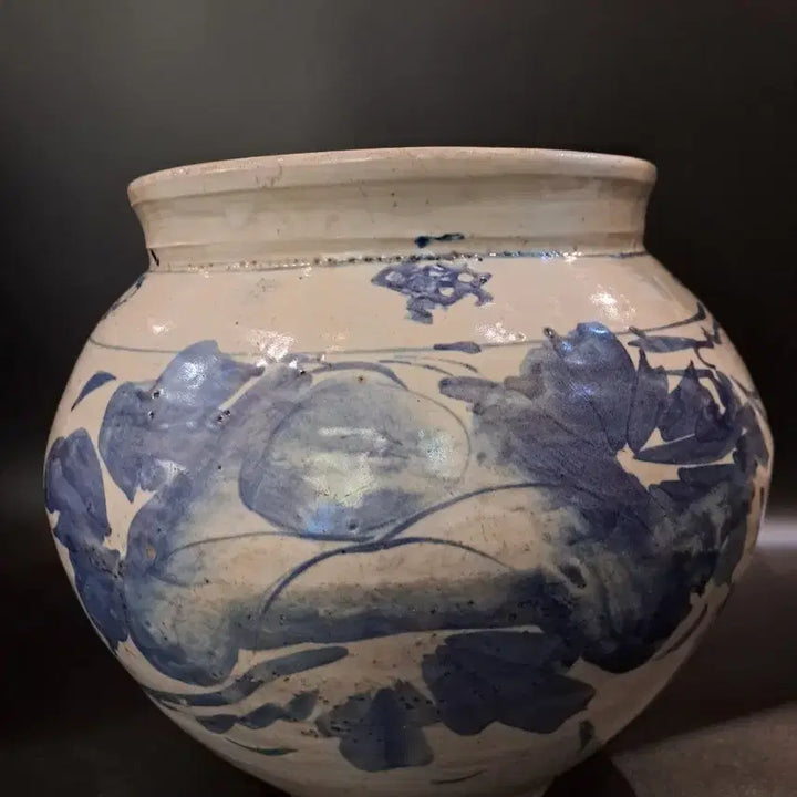 [BUNJANG] Joseon Dynasty Celadon Porcelain Jar / 조선백자  초화문 항아리