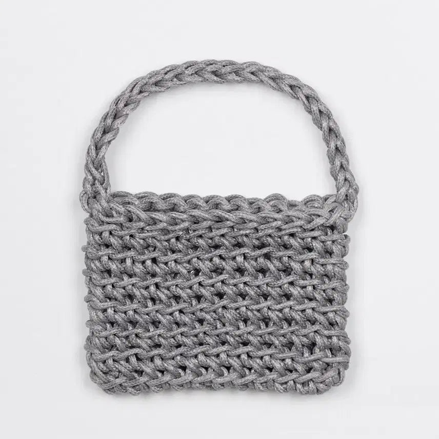 [BUNJANG] Nothing Everthing Knit Tote Bag - Gray / 낫띵에브리띵 니트 토트백 그레이