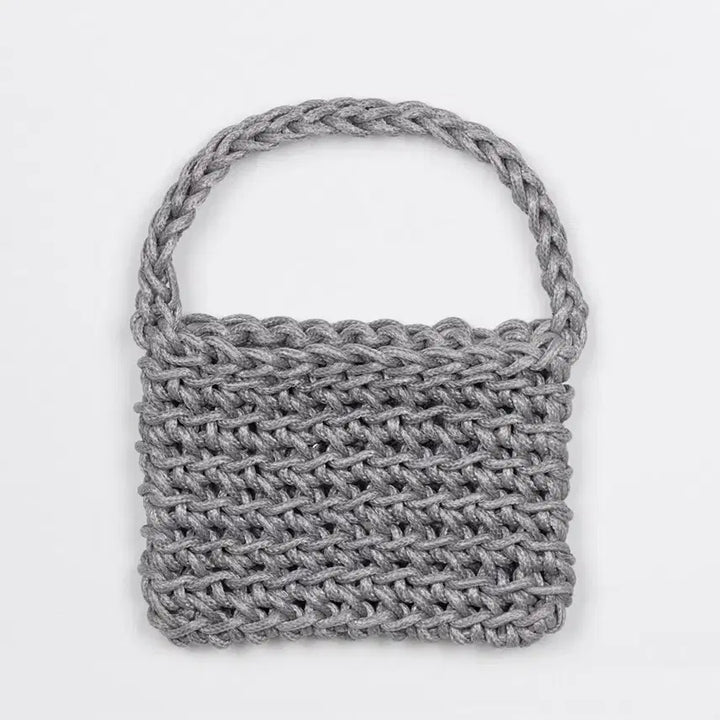 [BUNJANG] Nothing Everthing Knit Tote Bag - Gray / 낫띵에브리띵 니트 토트백 그레이
