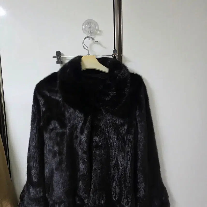 [BUNJANG] BTS Suga Black Mink Coat Jacket / 55-66블랙 밍크 코트 자켓