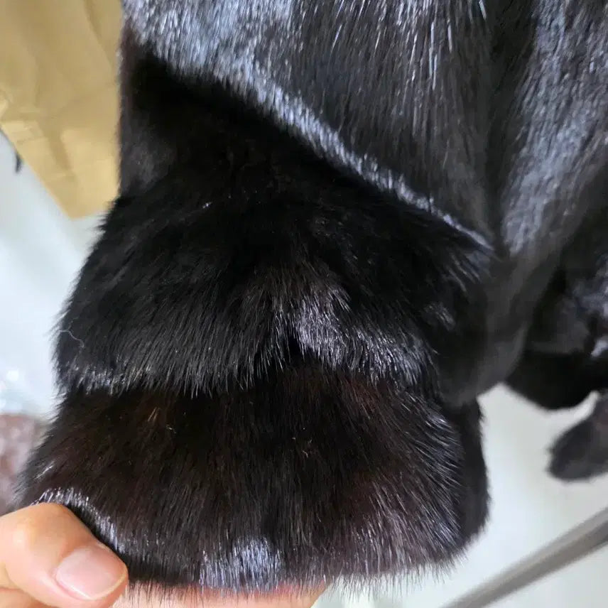 [BUNJANG] BTS Suga Black Mink Coat Jacket / 55-66블랙 밍크 코트 자켓