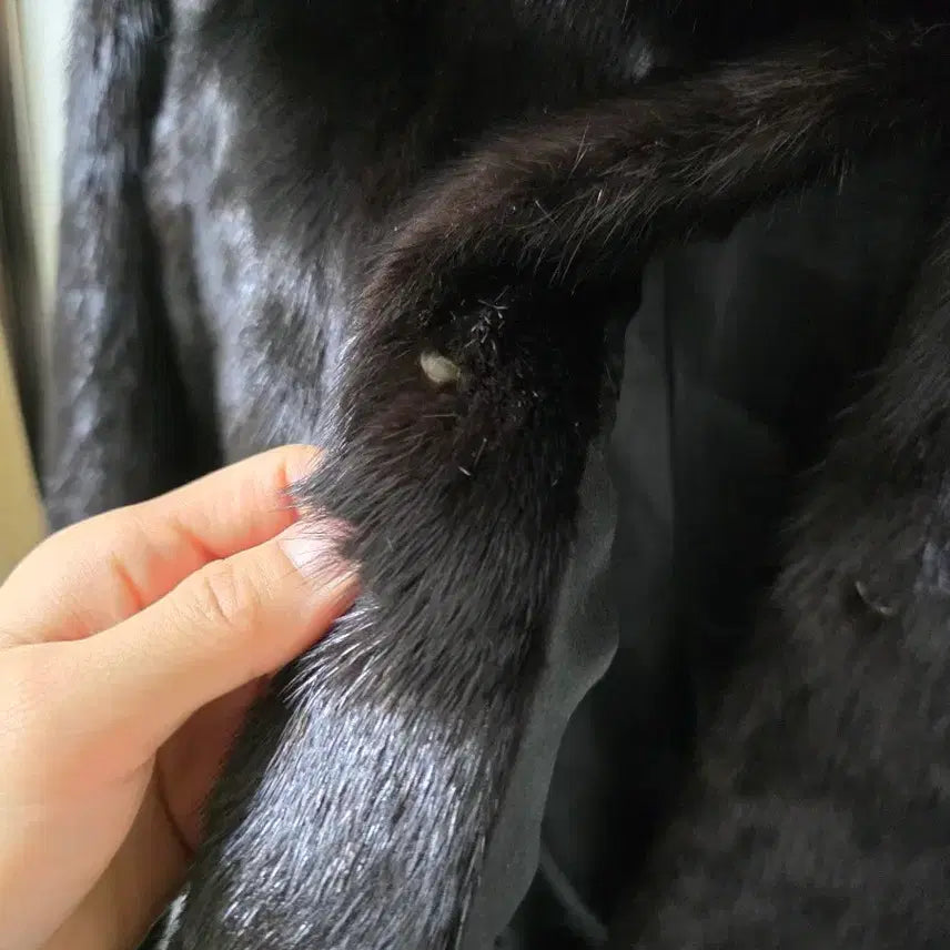 [BUNJANG] BTS Suga Black Mink Coat Jacket / 55-66블랙 밍크 코트 자켓