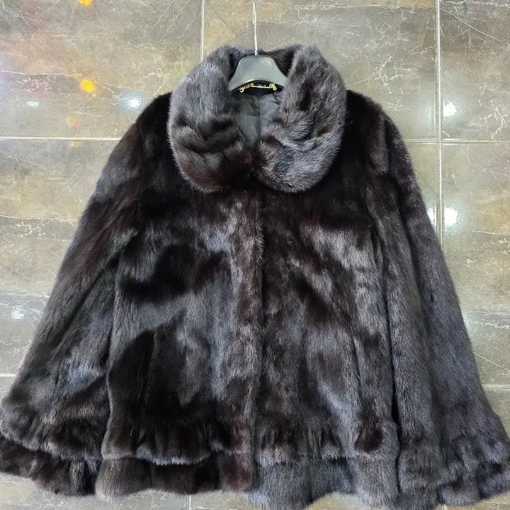 [BUNJANG] BTS Suga Black Mink Coat Jacket / 55-66블랙 밍크 코트 자켓