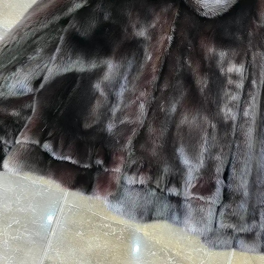 [BUNJANG] BTS Suga Black Mink Coat Jacket / 55-66블랙 밍크 코트 자켓