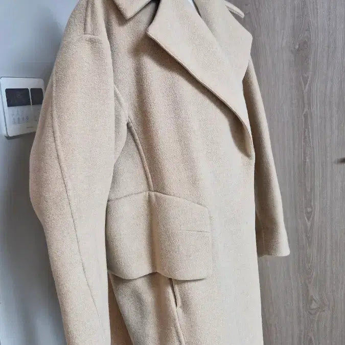 [BUNJANG] Handmade Cashmere Blend Coat (Sand Beige) / 타임(55) 샌드베이지 캐시미어블렌드 핸드메이드코트