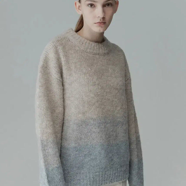 [BUNJANG] Alpaca Wool Gradation Knit / 리이 알파카 울 그라데이션니트