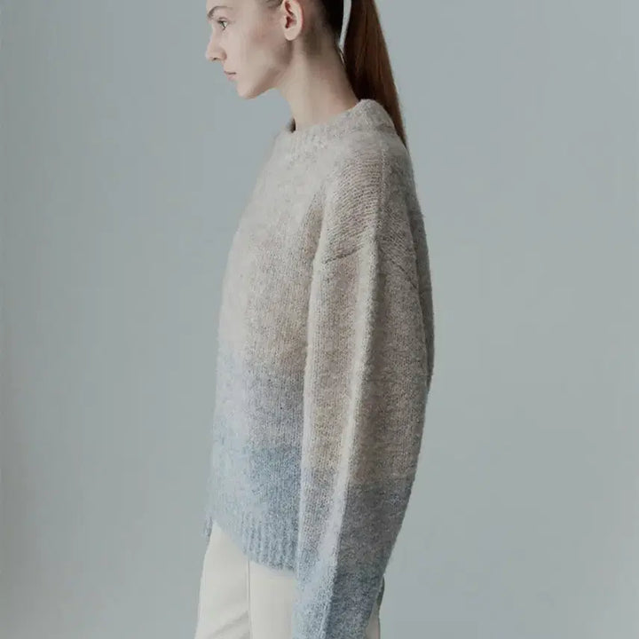 [BUNJANG] Alpaca Wool Gradation Knit / 리이 알파카 울 그라데이션니트