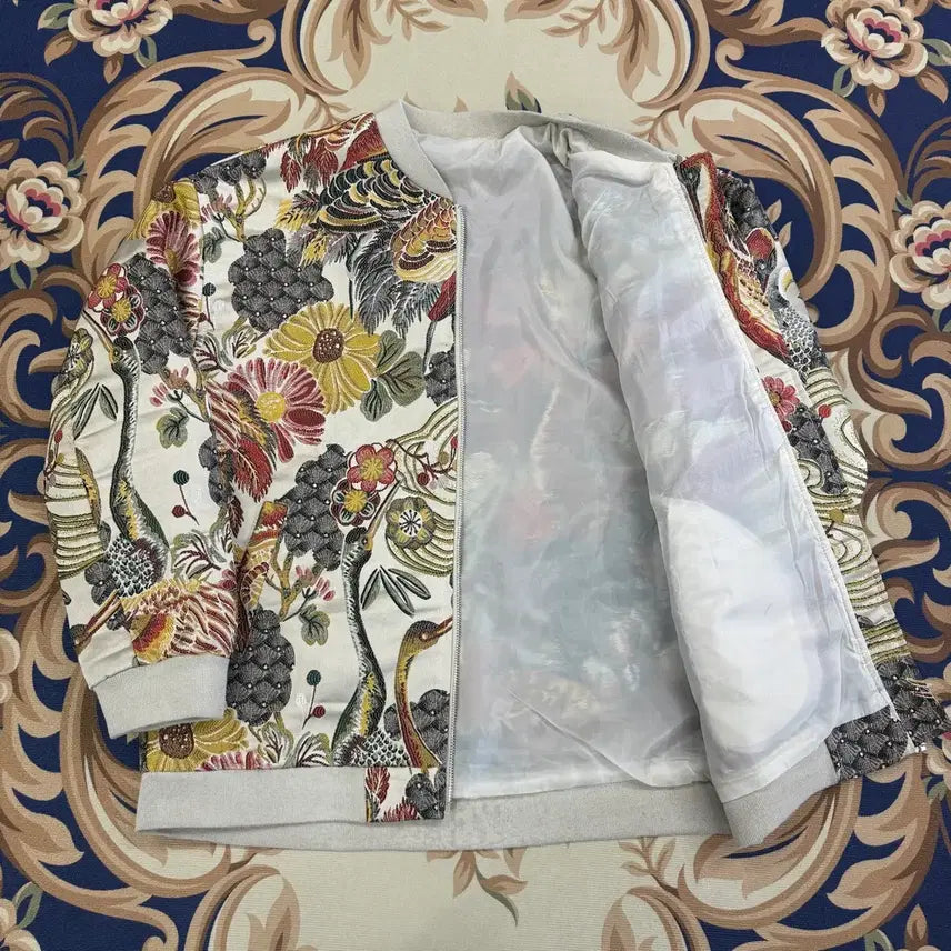 [BUNJANG] Vintage Crane Embroidery Jacket / (F)VTG 학 자수 자켓