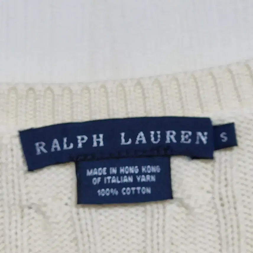 [BUNJANG] Ralph Lauren Polo Cable Knit Ivory Sweater / (S) 랄프로렌 폴로 꽈배기 니트 아이보리 케이블 스웨터