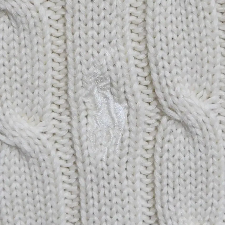 [BUNJANG] Ralph Lauren Polo Cable Knit Ivory Sweater / (S) 랄프로렌 폴로 꽈배기 니트 아이보리 케이블 스웨터