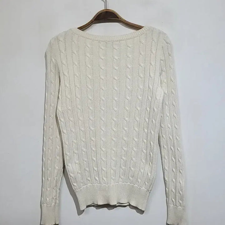 [BUNJANG] Ralph Lauren Polo Cable Knit Ivory Sweater / (S) 랄프로렌 폴로 꽈배기 니트 아이보리 케이블 스웨터