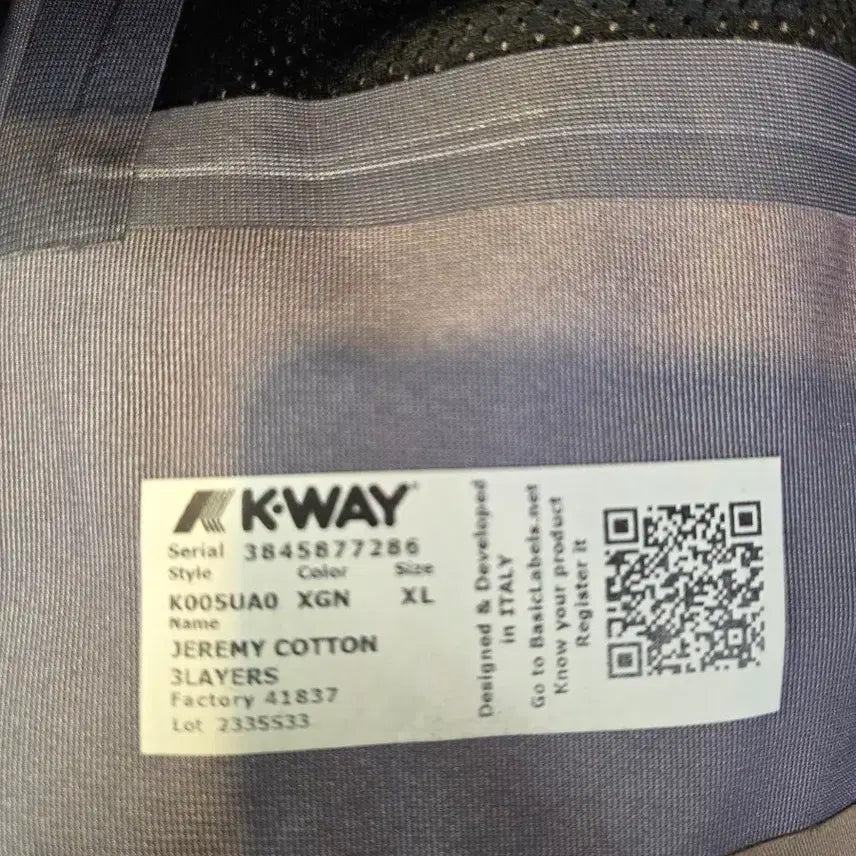 [BUNJANG] K-Way Jeremy Cotton 3-Layer Waterproof Parka (XL) / 까웨(K-Way) 제레미 코튼 3레이어 방수 파카 (XL/105-110)