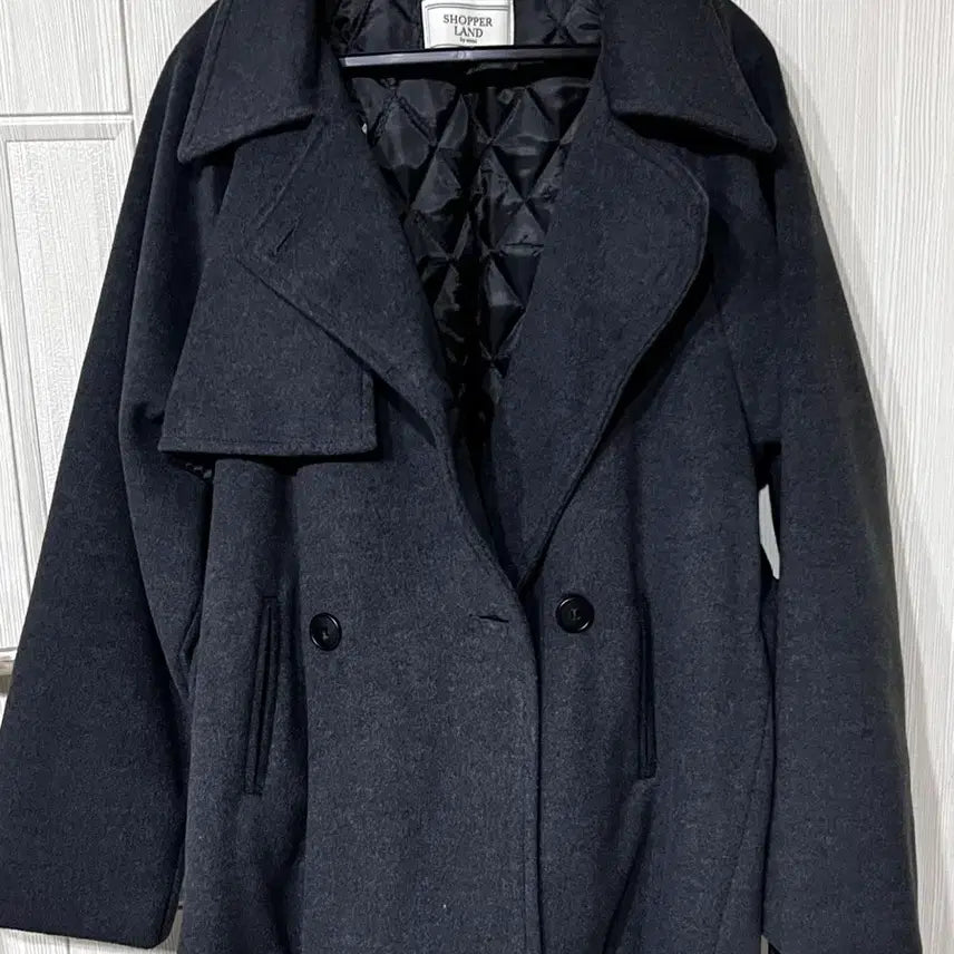 [BUNJANG] Shopperland Soft Half Trench Wool Coat / 쇼퍼랜드 소프트 하프 트렌치 울코트