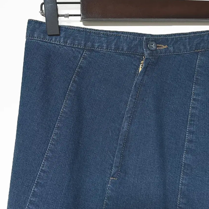 [BUNJANG] Vintage Goored Denim Long Skirt / 일본빈티지 고어드절개A라인 데님롱스커트청치마 블루 모리걸하구미룩갸루y2k