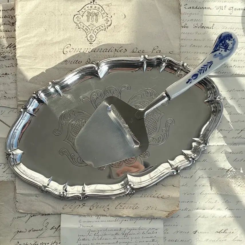 [BUNJANG] Vintage Silver Plate Oval Tray / 빈티지 실버플레이트 트레이