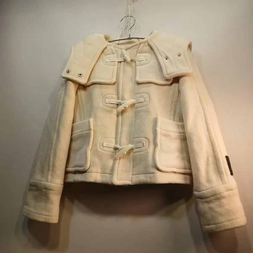 [BUNJANG] Ivory Short Toggle Coat (80-85 Size) / 아이보리 떡볶이 코트 후드 숏코트80~85사이즈 겨울  61122