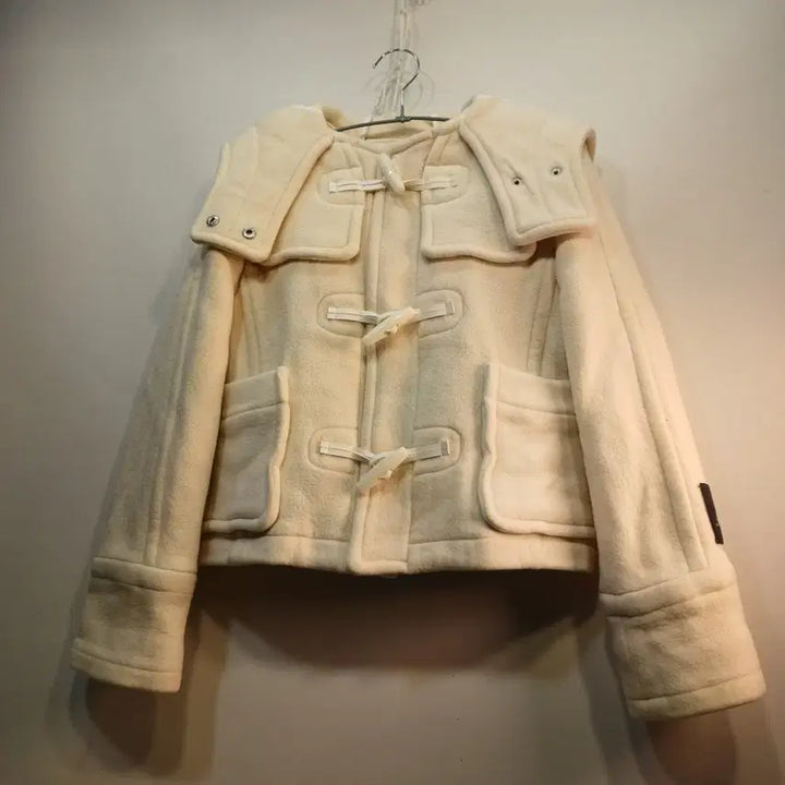 [BUNJANG] Ivory Short Toggle Coat (80-85 Size) / 아이보리 떡볶이 코트 후드 숏코트80~85사이즈 겨울  61122
