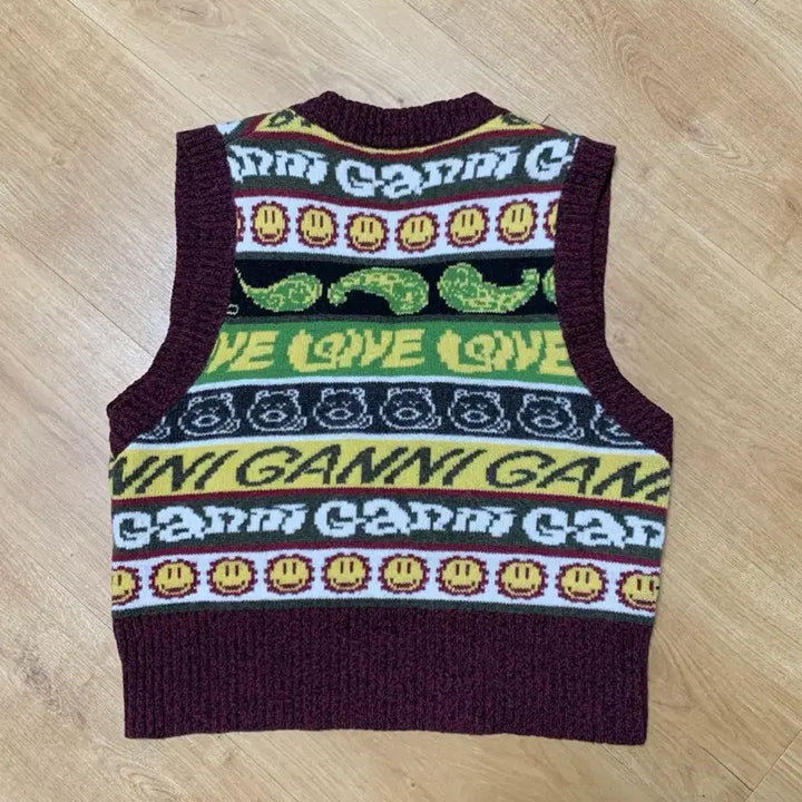 [BUNJANG] Ganni Recycled Wool Smiley Vest S / ganni 가니 리시이클드 울 스마일리 베스트 S