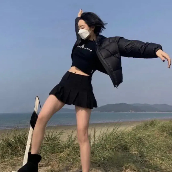 [BUNJANG] Spooning Duck Down Short Padded Jacket / 스푸닝 숏패딩