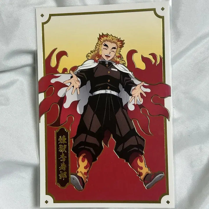 [BUNJANG] Demon Slayer Rengoku Thai Limited Edition Concentration Collection Gold Foil Postcard / 귀멸의칼날 귀칼 렌고쿠 태국한정 전집중전 귀멸제 금박엽서