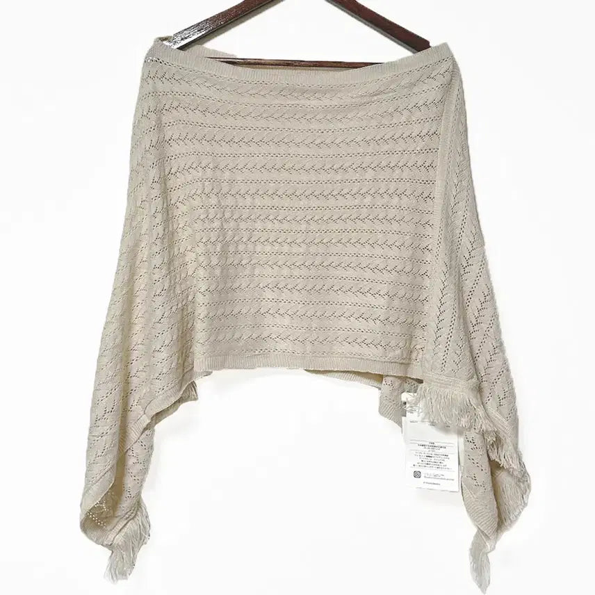 [SOLD OUT] 일본빈티지 미사용언발태슬펀칭판쵸판초가디건연베이지 모리걸하구미룩갸루y2k