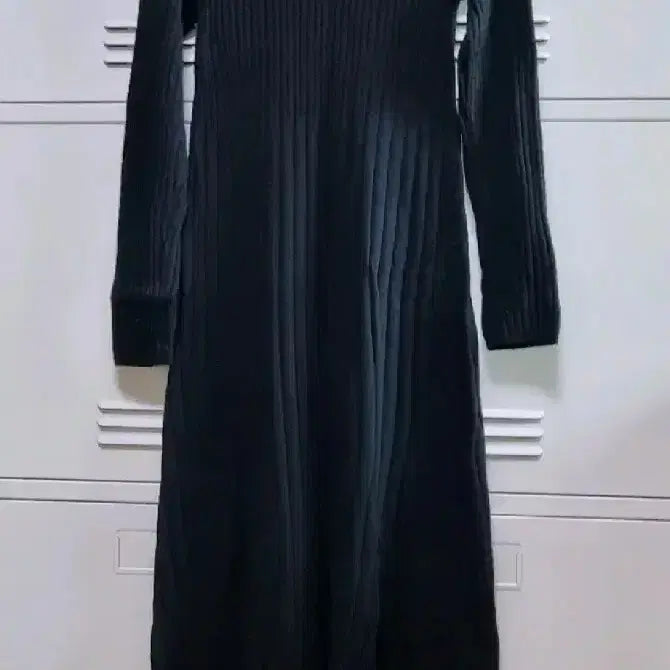 [BUNJANG] Assemblage Slim Wool Knit Dress - Black / 아상블라주 슬림 울 니트 원피스 - 블랙