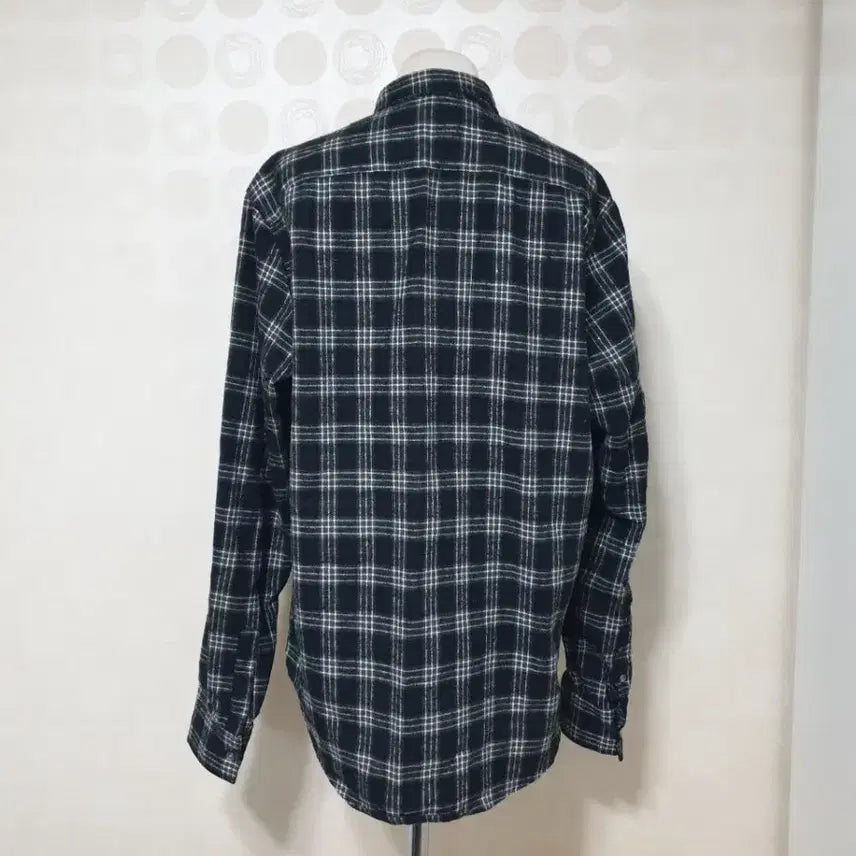 [BUNJANG] Unbranded Black Check Shirt (Size 77) / 여성체크남방77/블랙체크남방77/블랙남방77