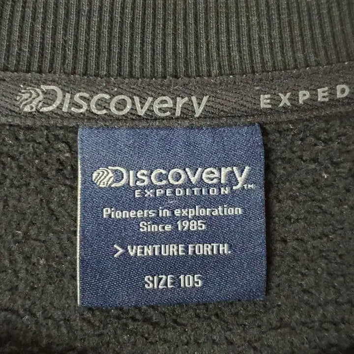 [BUNJANG] Discovery Black Sweatshirt / DISCOVERY 디스커버리 연블랙톤 안감기모 맨투맨