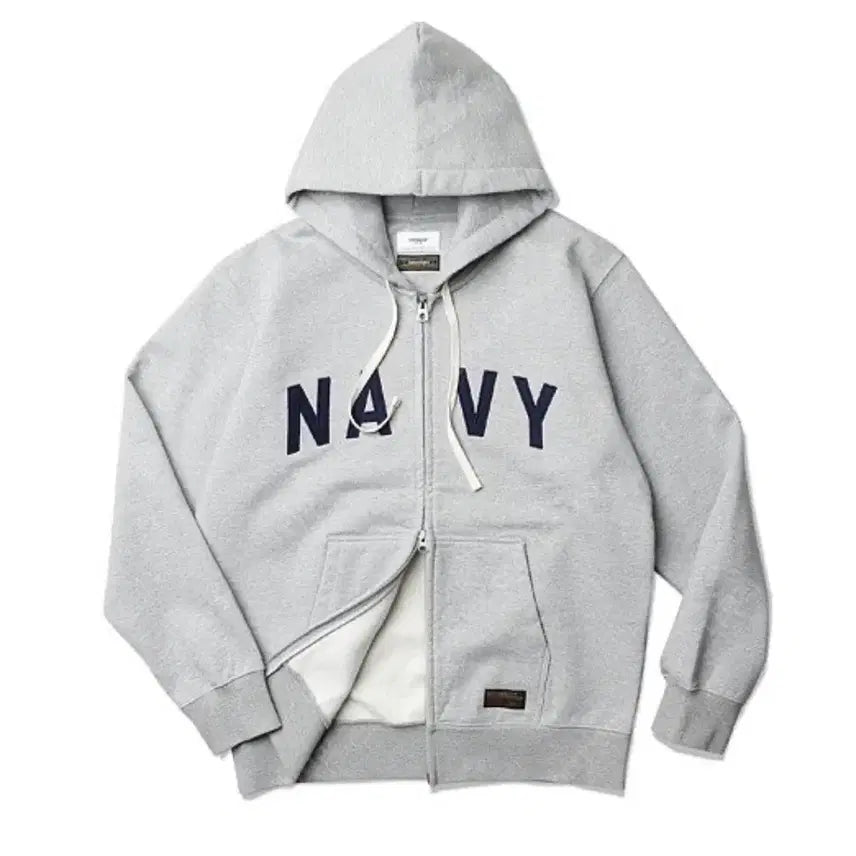 [BUNJANG] Espionage Navy Two-Way Hoodie Zip-up / 에스피오나지 NAVY 투웨이 후드집업