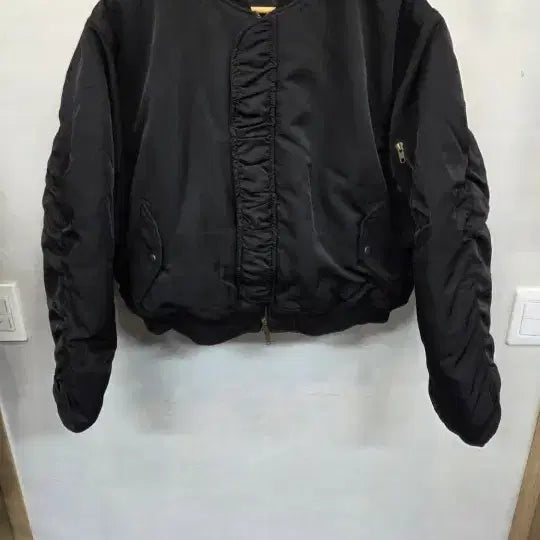 [BUNJANG] Vulcan Store Shring Two-Way Crop Padded Jacket (M) / 빈티지 Vulcan store 투웨이 셔링 항공 크롭 패딩자켓 m