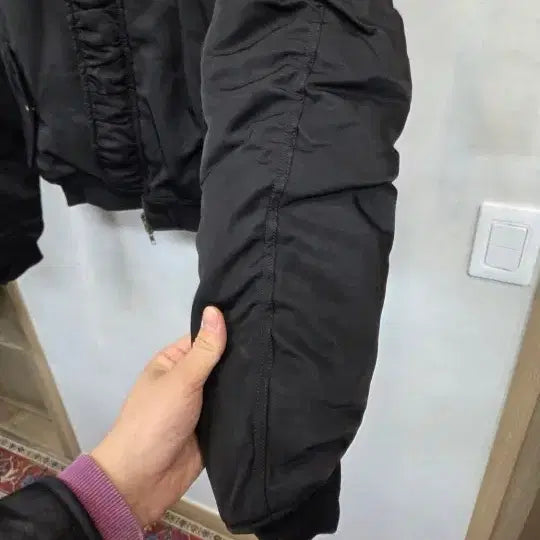 [BUNJANG] Vulcan Store Shring Two-Way Crop Padded Jacket (M) / 빈티지 Vulcan store 투웨이 셔링 항공 크롭 패딩자켓 m