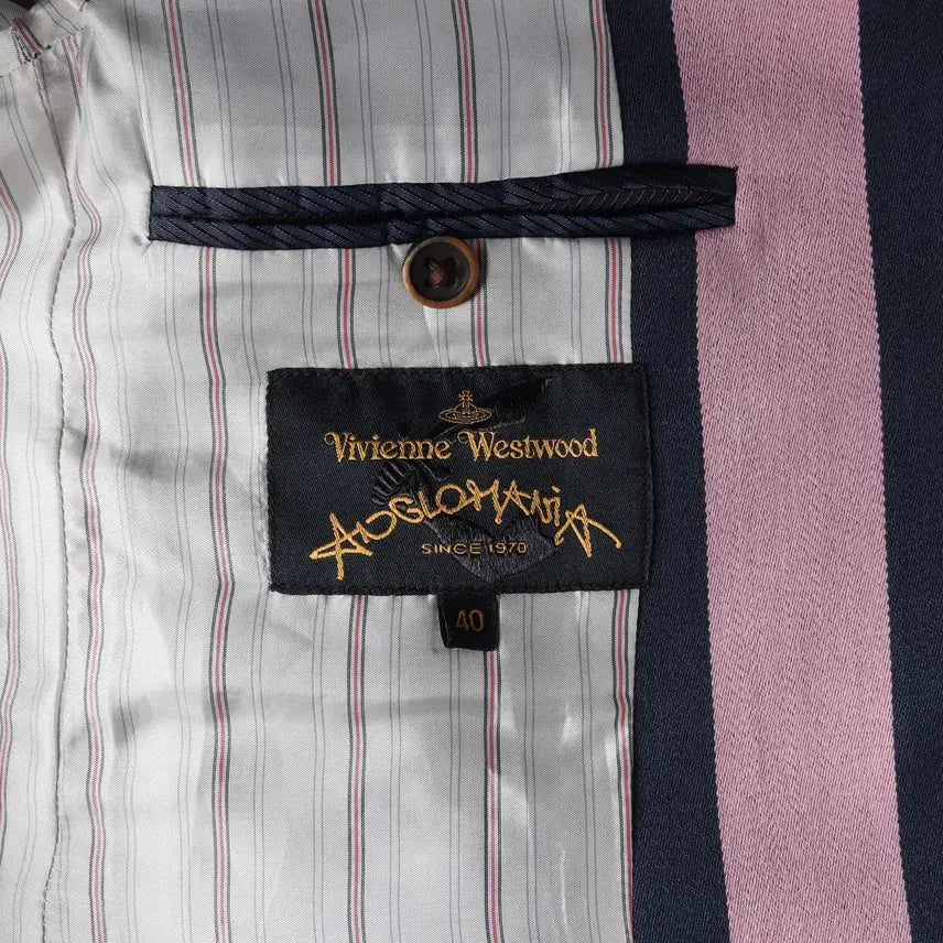 [BUNJANG] Vivienne Westwood Striped Blazer Jacket / 비비안 웨스트우드 스트라이프 블레이저 재킷 숏 자켓