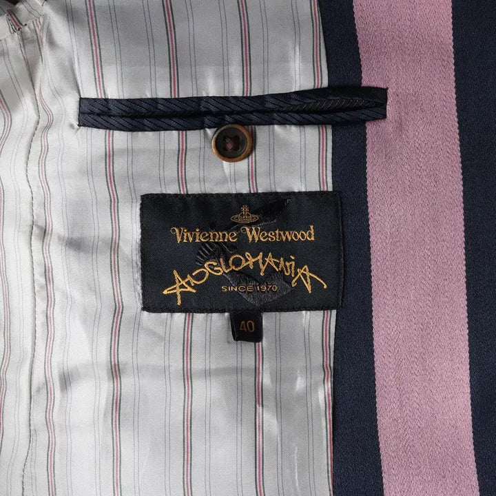 [BUNJANG] Vivienne Westwood Striped Blazer Jacket / 비비안 웨스트우드 스트라이프 블레이저 재킷 숏 자켓