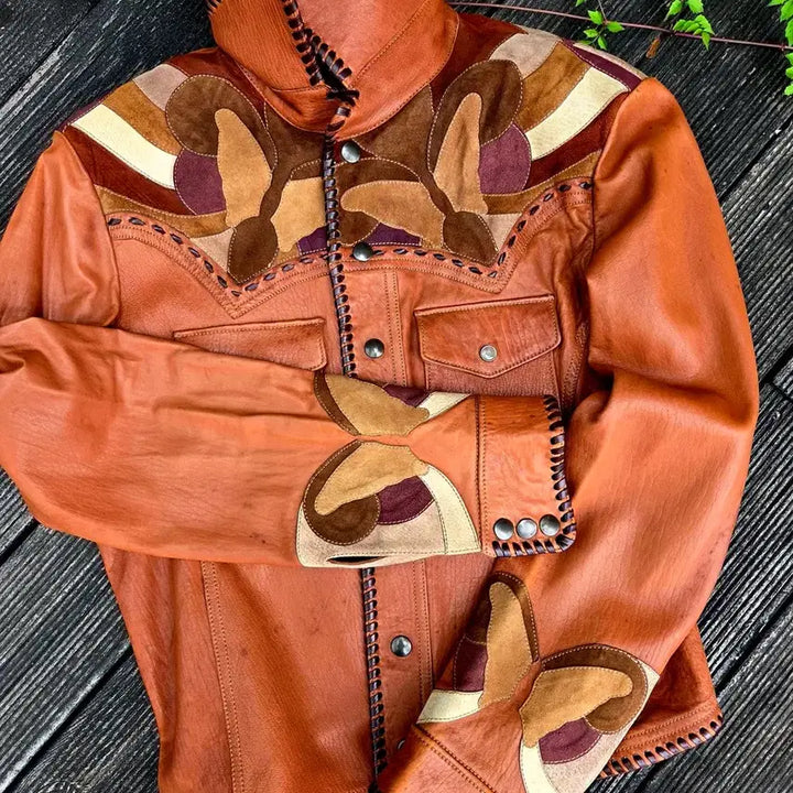 [BUNJANG] Gucci Western Trucker Leather Jacket / 구찌 웨스턴 트러커 가죽자켓