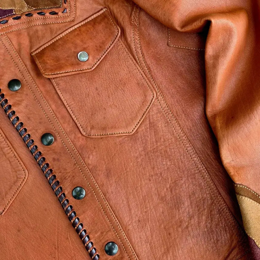 [BUNJANG] Gucci Western Trucker Leather Jacket / 구찌 웨스턴 트러커 가죽자켓