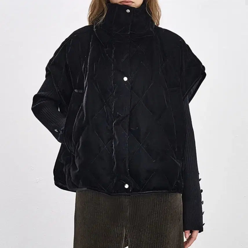 [BUNJANG] System Goose Down Velvet Vest / 한섬 시스템패딩