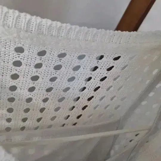 [BUNJANG] Ivory Punching Knit Dress (Size 55-66) / 아이보리펀칭  니트 원피스 55~66