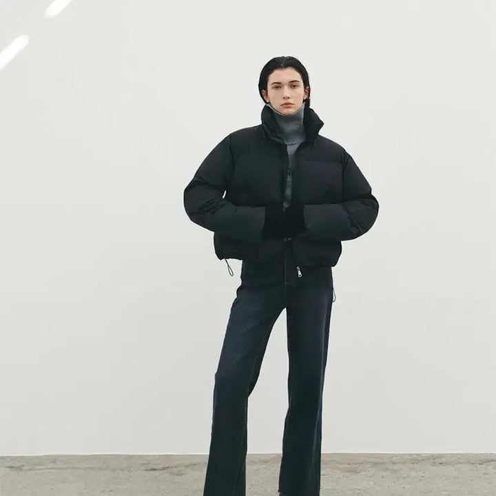 [BUNJANG] Nick & Nicole Volume Puffer Short Padding Black M Moon Ga Young / (새상품) 닉앤니콜 볼륨 푸퍼 숏패딩 블랙 M 문가영 착용