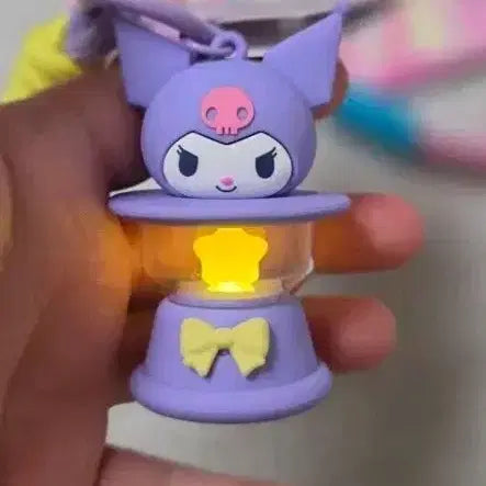[BUNJANG] Kuromi Purple Light Up Keychain / 쿠로미 랜턴 키링 라이트 퍼플