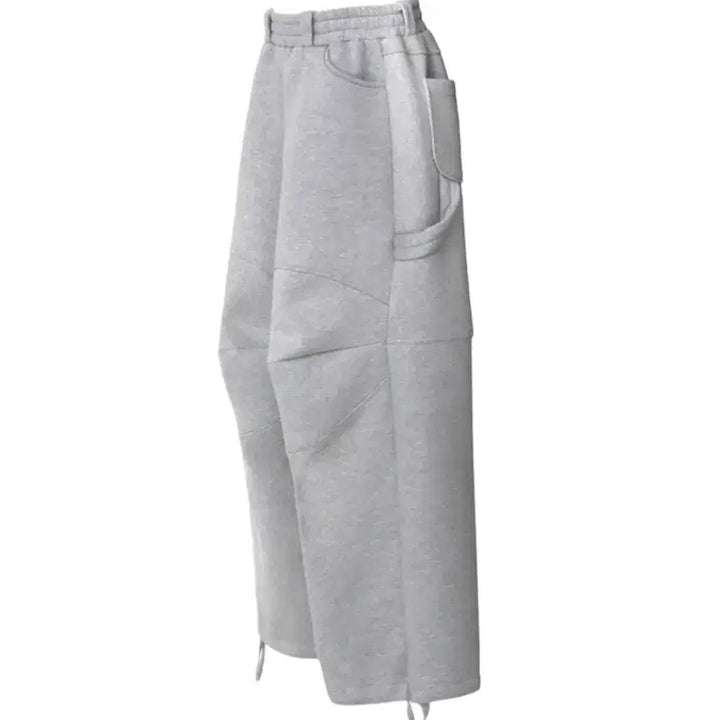 [BUNJANG] MJD 3D Sweat Pants Melange Gray / [OS] MJD 3D 니 스웻 팬츠 멜란지 그레이