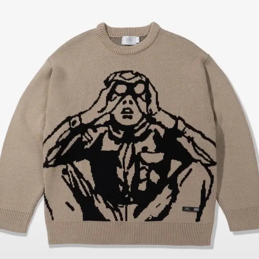 [BUNJANG] Critic Knit Sweater Beige / 크리틱 니트