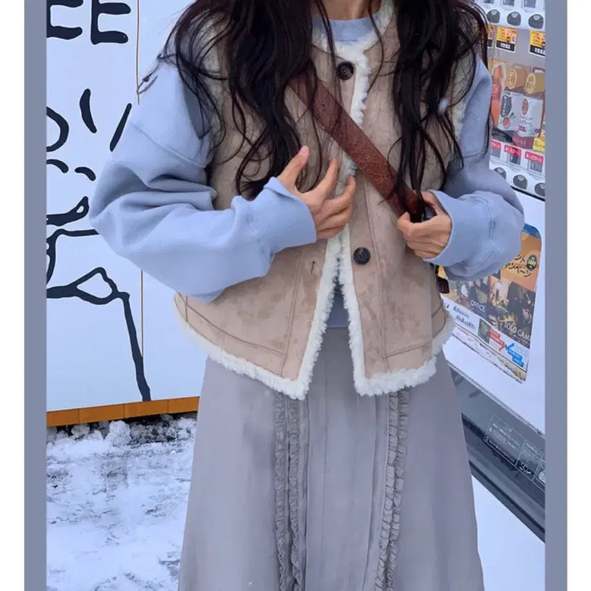 [BUNJANG] UnderB Winter Cici Fleece Sweatshirt / 언더비 [Mayvi] 윈터 cici 기모 맨투맨