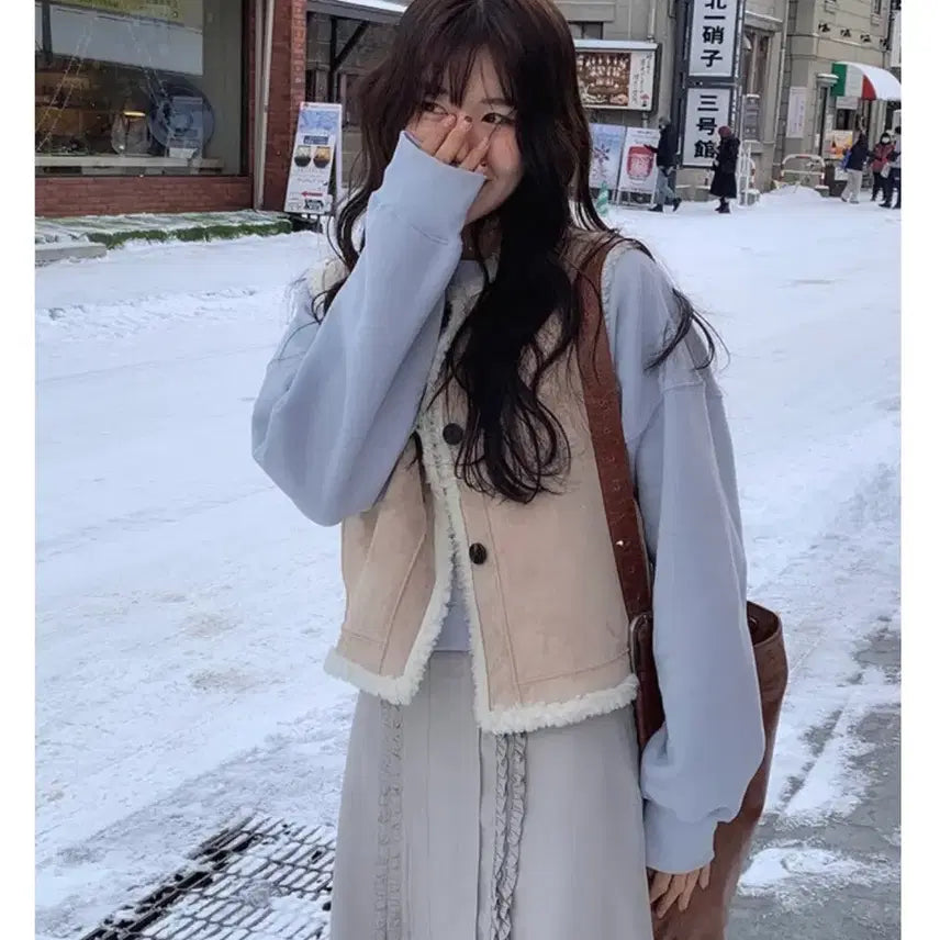 [BUNJANG] UnderB Winter Cici Fleece Sweatshirt / 언더비 [Mayvi] 윈터 cici 기모 맨투맨